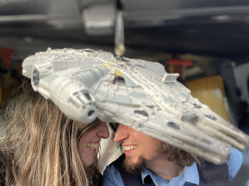 Iris & Jeroen in Harrison on the Road with the Millennium Falcon